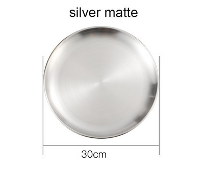 Farfurii Tavă rotundă îngroșată din oțel inoxidabil Farfurie pentru prăjituri cu fructe Vase cu oase Tavi pentru decorare grătar Veselă de bucătărie de uz casnic