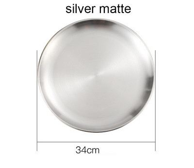 Farfurii Tavă rotundă îngroșată din oțel inoxidabil Farfurie pentru prăjituri cu fructe Vase cu oase Tavi pentru decorare grătar Veselă de bucătărie de uz casnic