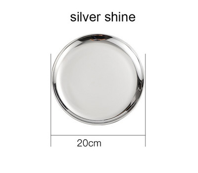 Farfurii Tavă rotundă îngroșată din oțel inoxidabil Farfurie pentru prăjituri cu fructe Vase cu oase Tavi pentru decorare grătar Veselă de bucătărie de uz casnic