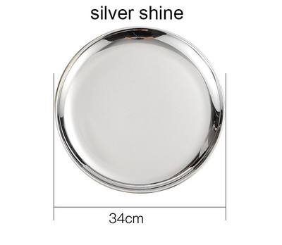 Farfurii Tavă rotundă îngroșată din oțel inoxidabil Farfurie pentru prăjituri cu fructe Vase cu oase Tavi pentru decorare grătar Veselă de bucătărie de uz casnic