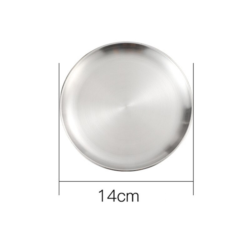 Farfurii Tavă rotundă îngroșată din oțel inoxidabil Farfurie pentru prăjituri cu fructe Vase cu oase Tavi pentru decorare grătar Veselă de bucătărie de uz casnic