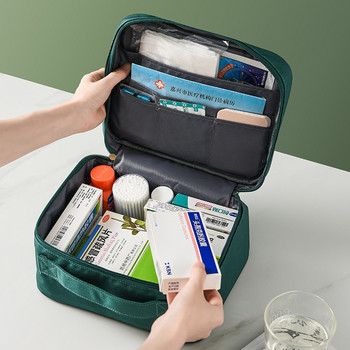 Πυκνωμένο κουτί φαρμάκου μεγάλης χωρητικότητας Πολυεπίπεδο Οικογενειακό κιτ πρώτων βοηθειών Κουτιά φαρμάκου Φορητή υφασμάτινη τσάντα αποθήκευσης