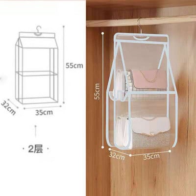 Függő kézitáska-rendező Ruhásszekrény Szekrény Átlátszó Tárolótáska Ajtaja Összehajtható Átlátszó Különféle cipőtáska akasztós tasakkal