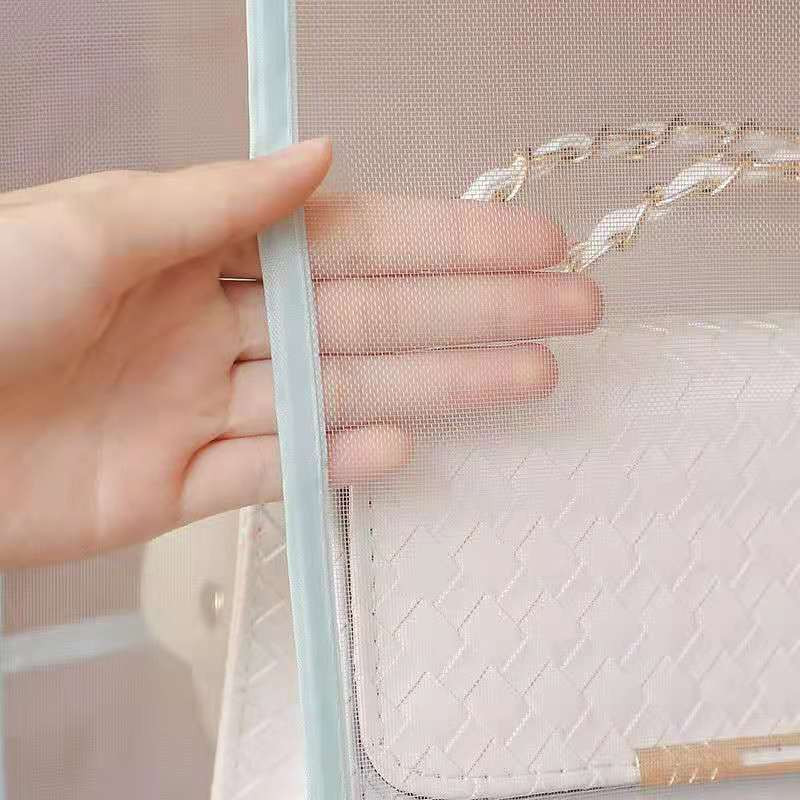 Függő kézitáska-rendező Ruhásszekrény Szekrény Átlátszó Tárolótáska Ajtaja Összehajtható Átlátszó Különféle cipőtáska akasztós tasakkal