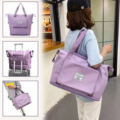 Geantă de călătorie Organizator de bagaje pliabil de mare capacitate Geantă de voiaj pentru femei, geantă portabilă de umăr, Organizator de călătorie