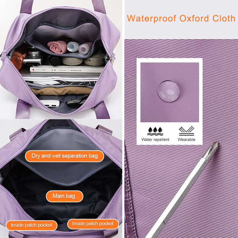 Geantă de călătorie Organizator de bagaje pliabil de mare capacitate Geantă de voiaj pentru femei, geantă portabilă de umăr, Organizator de călătorie