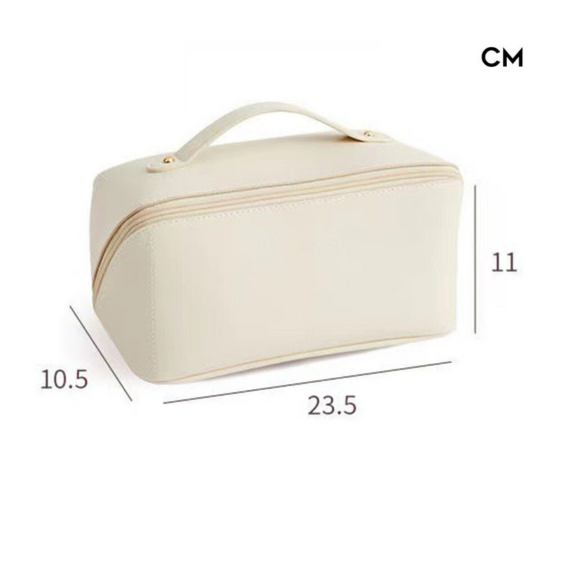 Пътна козметична чанта с голям капацитет Дамски козметични чанти с цип Пътен дамски органайзер Чантичка за съхранение Чанта за грим KI