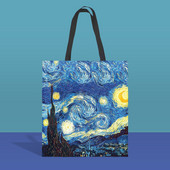 Van Gogh Art Olejomaľba Úložná nákupná taška Grafická roztomilá unisex plátno Cestovný organizér Módne tašky cez rameno pre nakupujúcich