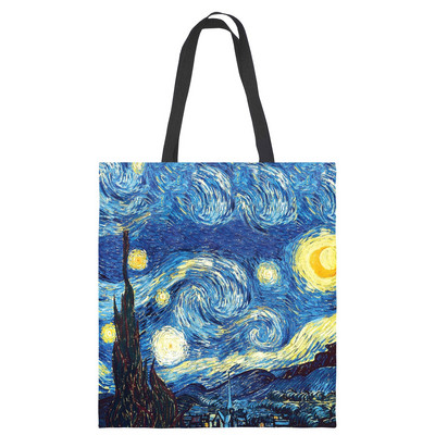 Van Gogh Art Olejomaľba Úložná nákupná taška Grafická roztomilá unisex plátno Cestovný organizér Módne tašky cez rameno pre nakupujúcich