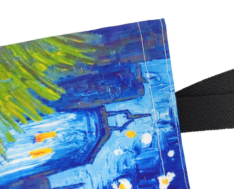 Van Gogh Art Olejomaľba Úložná nákupná taška Grafická roztomilá unisex plátno Cestovný organizér Módne tašky cez rameno pre nakupujúcich