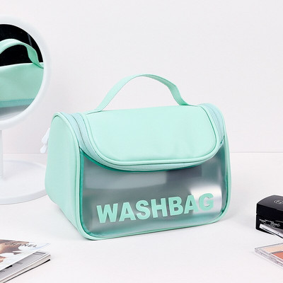 Hordozható utazó mosótáska készlet női többfunkciós vízálló smink átlátszó tárolótasak kozmetikai rendszerező szépség tok