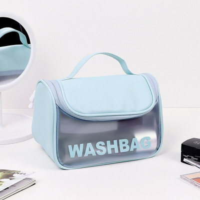 Hordozható utazó mosótáska készlet női többfunkciós vízálló smink átlátszó tárolótasak kozmetikai rendszerező szépség tok