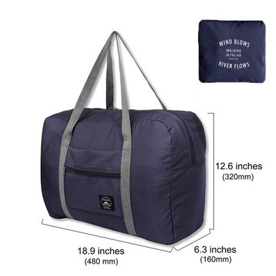 Nagy kapacitású tároló Összecsukható utazótáskák Hordozható poggyász Kézitáska Ruha Szervezők Vízálló Duffel Unisex utazótáska