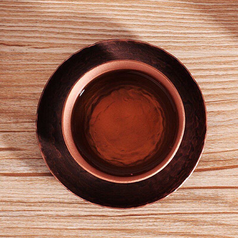 Gravírozott tiszta réz tál 50 ml mini vodka likőr szeszes csésze Retro kávé bor tea csésze buddhista tál parti ajándék dekoráció