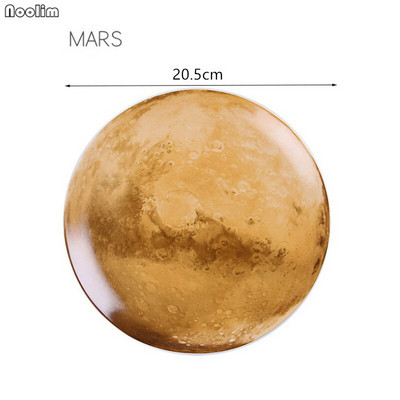 Sienai pakabinama dekoratyvinė lėkštė Šiaurės šalių Šiuolaikiniai Kūrybiniai kosminiai papuošalai Astronautas Keraminė Planeta Namų sienų dekoravimas Amatai