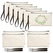 10 bucăți pungi pentru sublimare, 7,87 x 5,5 inchi, pungi de machiaj cu transfer termic cu șnur pentru transfer termic prin sublimare