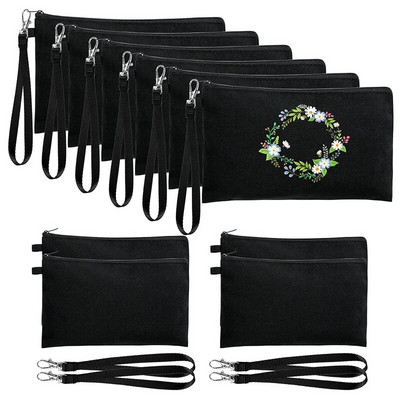 10 bucăți pungi pentru sublimare, 7,87 x 5,5 inchi, pungi de machiaj cu transfer termic cu șnur pentru transfer termic prin sublimare