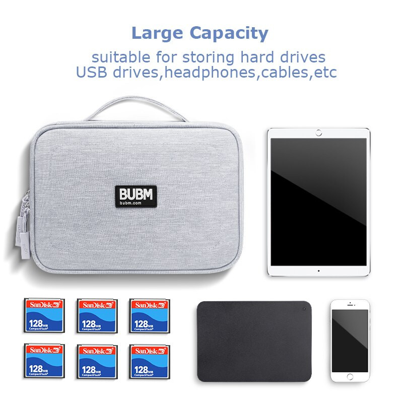 BUBM Cestovný digitálny organizér, puzdro, kábel, digitálne úložné tašky, USB gadgety, káble, nabíjačka, taška, puzdro, príslušenstvo