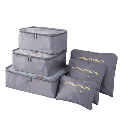 Set 6/8/9 bucăți Cuburi de ambalare de călătorie, cuburi multifuncționale Organizator de bagaje Geantă de compresie de călătorie impermeabilă