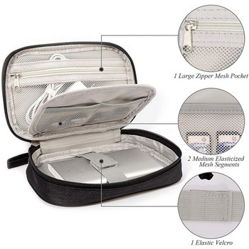Преносима електронна чанта за съхранение Водоустойчива дигитална чанта за пътуване Слушалки Кабел Зарядно Електронен органайзер Джаджи Калъф за носене