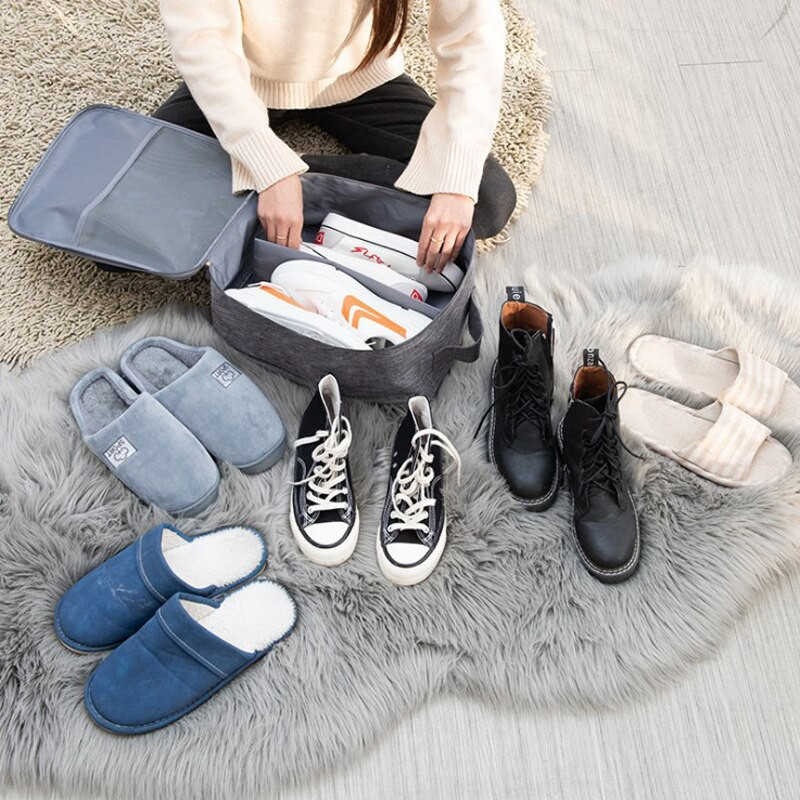 Hordozható utazási cipőtároló táska fehérneműk ruhaszervező többfunkciós vízálló zsebtartozékok