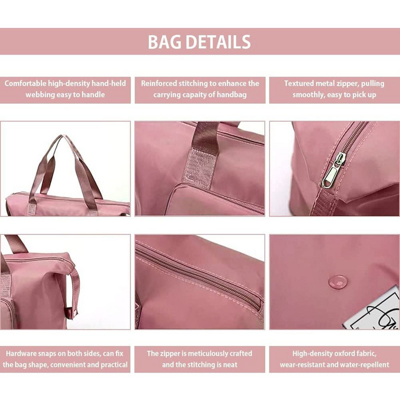 Sklopiva torba za pohranu velikog kapaciteta, sklopiva torba, putne torbe, torba za prtljagu, torba za prtljagu, vodootporna torba za teretanu, ženske torbe na rame