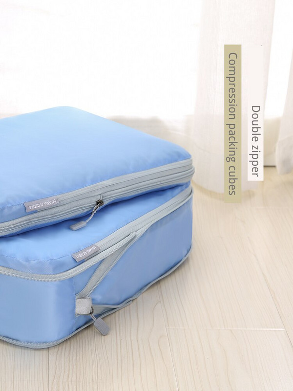 2 buc. Cuburi de ambalare cu compresie de călătorie Geantă Valisă portabilă Organizatoare de haine Cutii impermeabile pentru depozitarea bagajelor Saci cu sertar