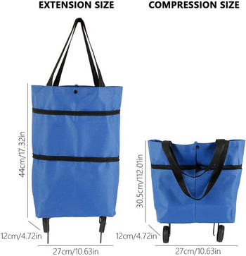 Сгъваема количка за пазаруване Мъжка чанта с колелца Чанта за хранителни стоки за многократна употреба Органайзер за храна Чанта за зеленчуци Дамска чанта за пътуване