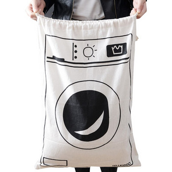 Πολυλειτουργική τσάντα αποθήκευσης μεγάλης χωρητικότητας Τσάντες από καμβά με μοτίβο φέρει τσάντα πλυντηρίου παιχνίδια οργάνωση τσάντα αποθήκευσης δωματίου