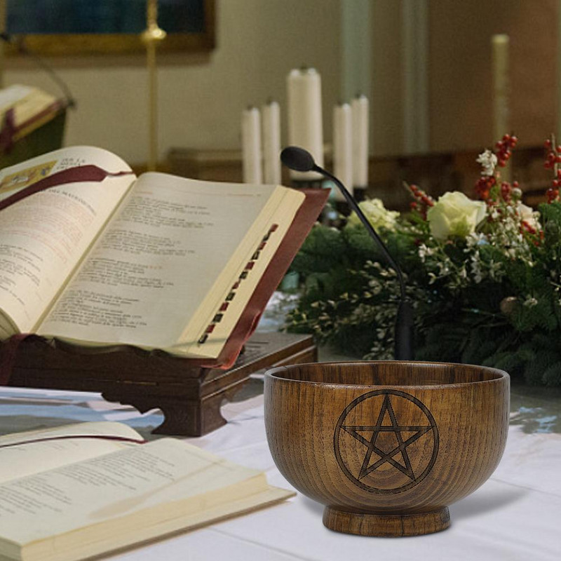 Oltárová misa Ručne vyrobené drevené misky Rituálny riad Obrad Mesiac Veštenie Astrologický nástroj Stolová hra pre veštenie z čarodejníctva