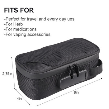 Τσάντα για προστασία της μυρωδιάς με κλειδαριά Άοσμη θήκη αποθήκευσης αποθηκευτικών χώρων Σετ αξεσουάρ καπνίσματος Δοχείο Φαρμακευτική τσάντα κατά της οσμής για ταξίδι στο σπίτι
