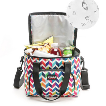 Τυπωμένη φορητή τσάντα μεσημεριανού γεύματος Τσάντα για πικ-νικ Τσάντα συντήρησης τροφίμων Oxford υφασμάτινη μονωτική τσάντα Φορητή τσάντα μεσημεριανού γεύματος διπλής στρώσης