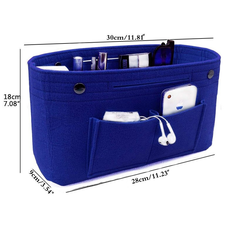 Obag Вътрешна чанта от филц Дамска модна дамска чанта с множество джобове Органайзер за съхранение на козметика Чанти Чанти за багаж Аксесоари