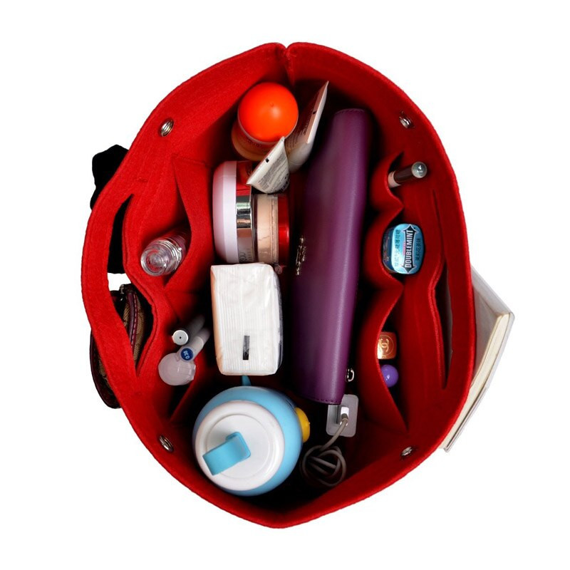 Obag Вътрешна чанта от филц Дамска модна дамска чанта с множество джобове Органайзер за съхранение на козметика Чанти Чанти за багаж Аксесоари