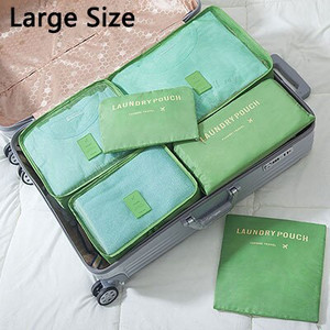 Комплект от 6 части Органайзер за пътуване Чанти за съхранение Куфар Опаковъчен комплект Калъфи за съхранение Преносим органайзер за багаж Дрехи Подредена торбичка