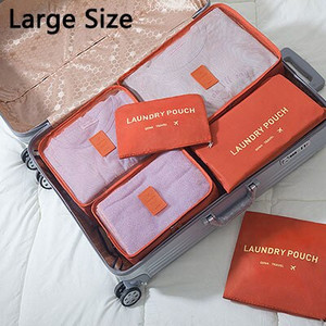 Комплект от 6 части Органайзер за пътуване Чанти за съхранение Куфар Опаковъчен комплект Калъфи за съхранение Преносим органайзер за багаж Дрехи Подредена торбичка