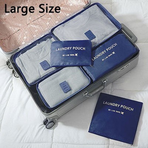 Комплект от 6 части Органайзер за пътуване Чанти за съхранение Куфар Опаковъчен комплект Калъфи за съхранение Преносим органайзер за багаж Дрехи Подредена торбичка