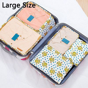 Комплект от 6 части Органайзер за пътуване Чанти за съхранение Куфар Опаковъчен комплект Калъфи за съхранение Преносим органайзер за багаж Дрехи Подредена торбичка