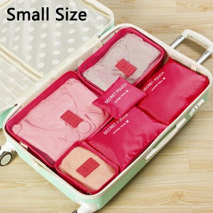 Комплект от 6 части Органайзер за пътуване Чанти за съхранение Куфар Опаковъчен комплект Калъфи за съхранение Преносим органайзер за багаж Дрехи Подредена торбичка