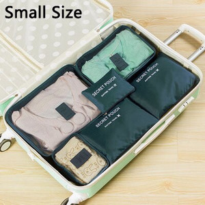 Комплект от 6 части Органайзер за пътуване Чанти за съхранение Куфар Опаковъчен комплект Калъфи за съхранение Преносим органайзер за багаж Дрехи Подредена торбичка