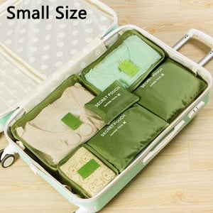 Комплект от 6 части Органайзер за пътуване Чанти за съхранение Куфар Опаковъчен комплект Калъфи за съхранение Преносим органайзер за багаж Дрехи Подредена торбичка