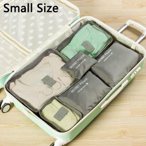 Комплект от 6 части Органайзер за пътуване Чанти за съхранение Куфар Опаковъчен комплект Калъфи за съхранение Преносим органайзер за багаж Дрехи Подредена торбичка