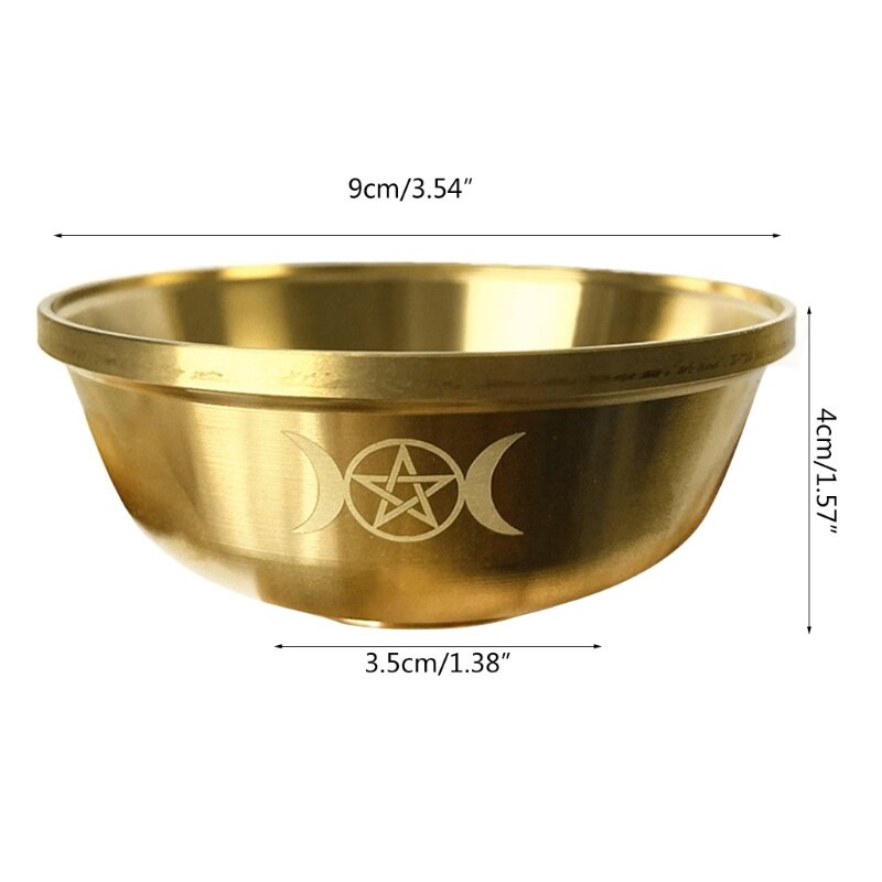 W3JE Oltárna misa Rituálny pozlátený riad Obrad Mesiac Veštenie Astrologický nástroj Čarodejnícke rekvizity Dodávky