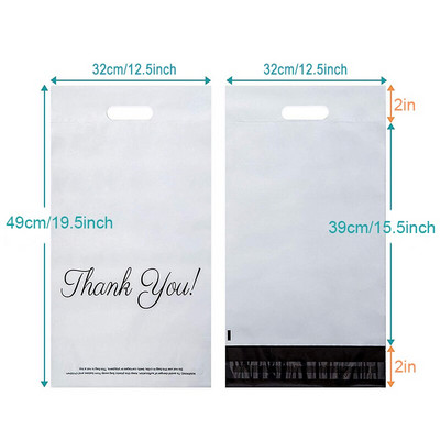 10 бр. 100% нов материал Thank You Tote Express Courier Самозапечатваща се торбичка Преносим пластмасов полиетиленов плик Обувки Подаръчна пощенска чанта