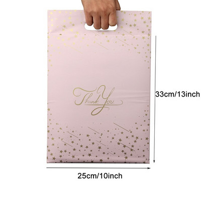 10 бр. 100% нов материал Thank You Tote Express Courier Самозапечатваща се торбичка Преносим пластмасов полиетиленов плик Обувки Подаръчна пощенска чанта