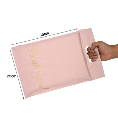 10 бр. 100% нов материал Thank You Tote Express Courier Самозапечатваща се торбичка Преносим пластмасов полиетиленов плик Обувки Подаръчна пощенска чанта