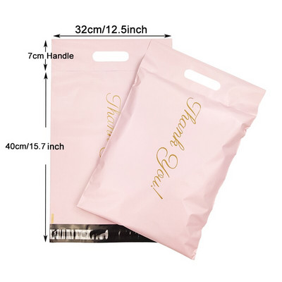 10 бр. 100% нов материал Thank You Tote Express Courier Самозапечатваща се торбичка Преносим пластмасов полиетиленов плик Обувки Подаръчна пощенска чанта