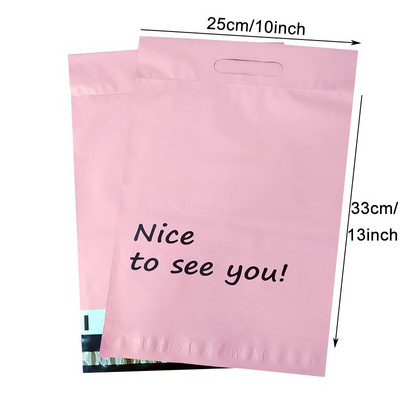 10 бр. 100% нов материал Thank You Tote Express Courier Самозапечатваща се торбичка Преносим пластмасов полиетиленов плик Обувки Подаръчна пощенска чанта