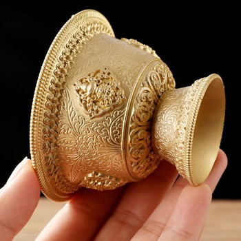 Χειροτεχνία Μίνι Χειροτεχνίας Κύπελλο Αγιασμού Βουδισμού ορείχαλκου 7,5 εκ. Buddha Bowl Εσωτερικοί βωμοί Επιτραπέζιο Διακοσμητικό
