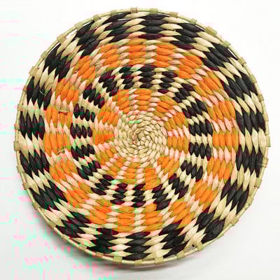 Šiaurės šalių paprastas kūrybingas rotango žolės pynimas Dekoratyviniai dubenys Duonos vaisių lėkštė Namai Svetainės miegamojo fono sienų dekoras